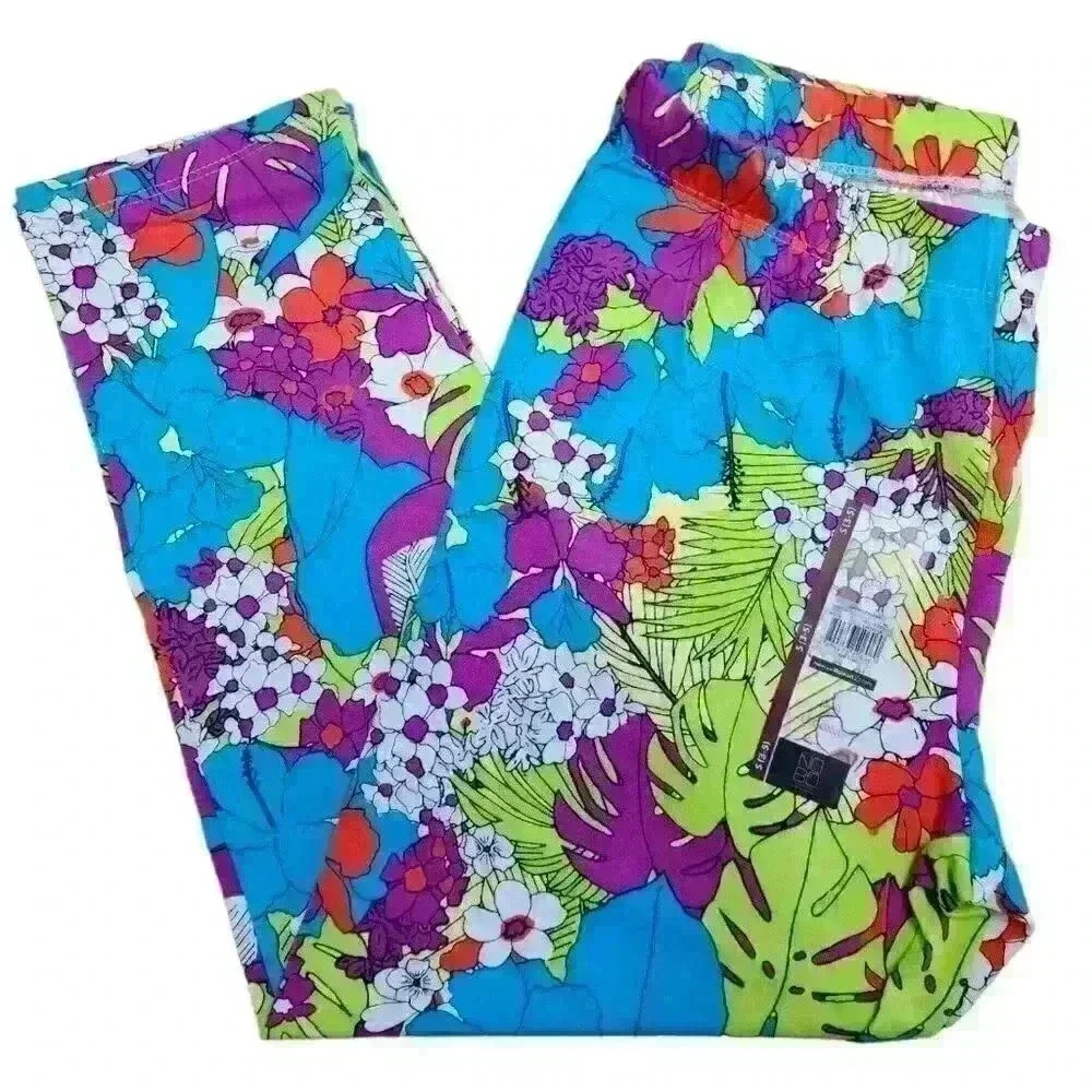 No Boundaries Womens Capri Legging Juniors Size S, M, 3XL Floral
